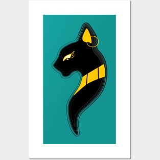 Bastet Egyptian Cat Goddess Posters and Art